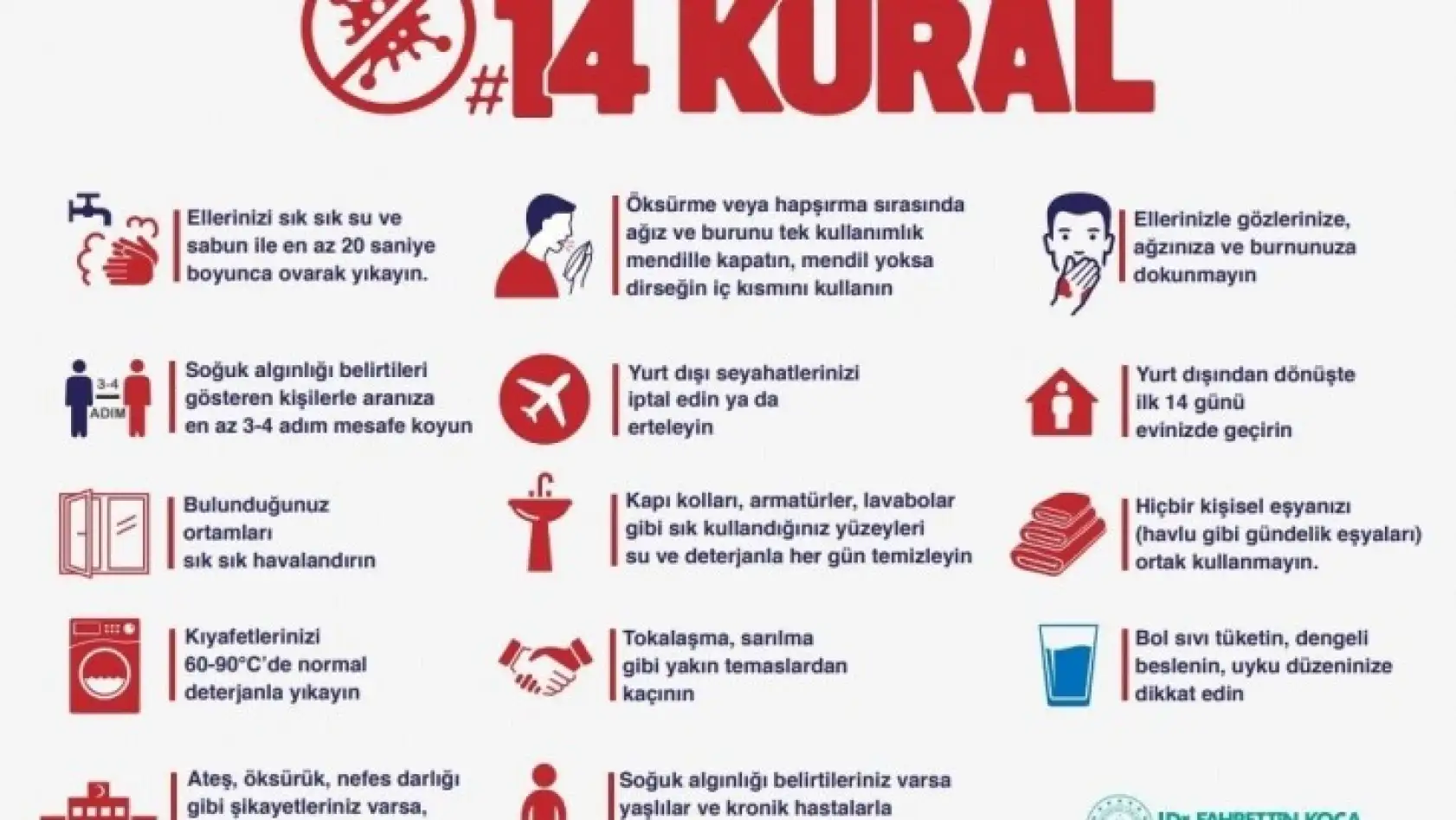 Sizi ve Türkiye'yi Koronavirüs riskinden koruyacak 14 Kural