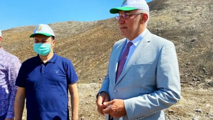 Kahtalı yangın yerinde inceleme yaptı